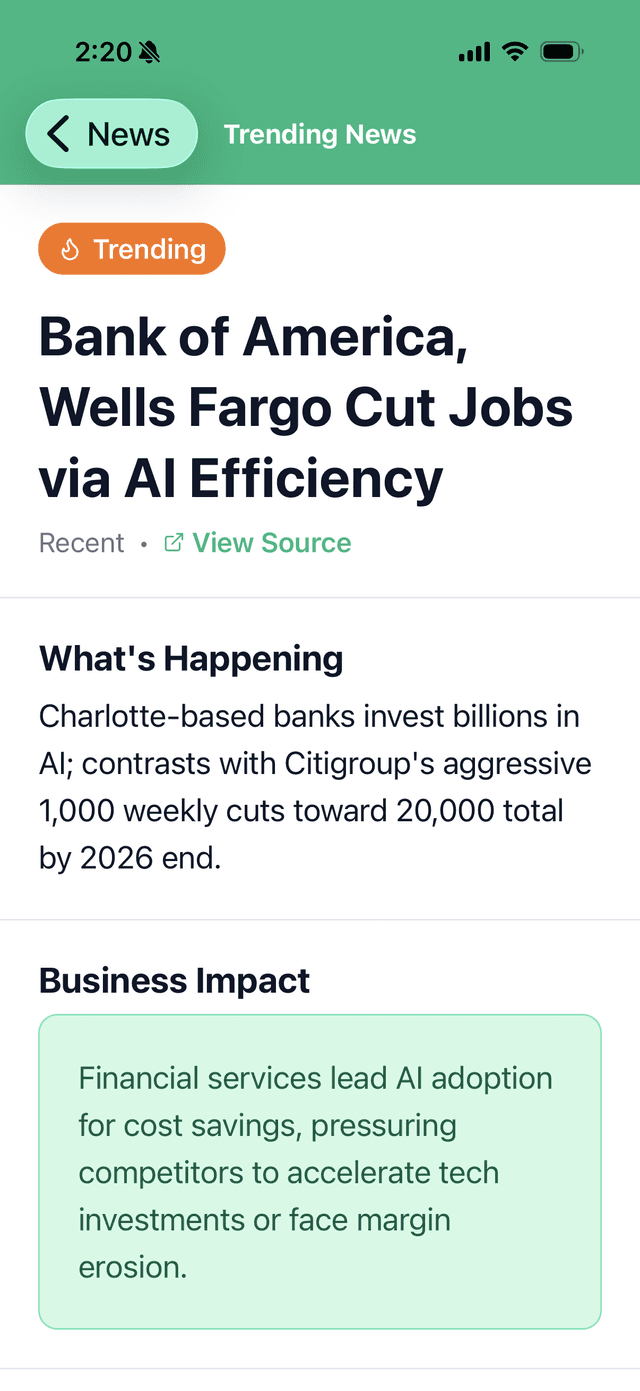 Industry News Feed screenshot